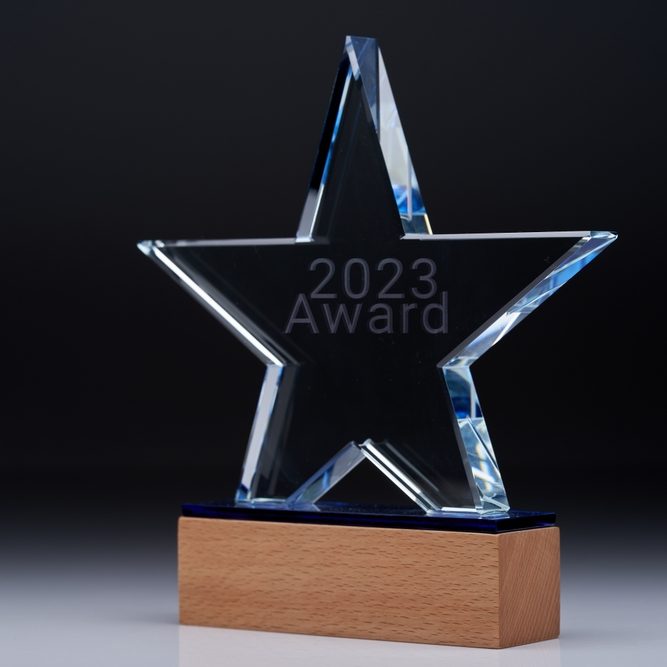 Could you be our next new star? Photo of a star shaped award
